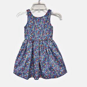 Polo Ralph Lauren Blue Floral Sleeveless Girls Dress Size 4